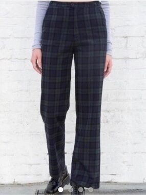 EUC Brandy Melville/John Galt plaid pants. Color is Navy/Green